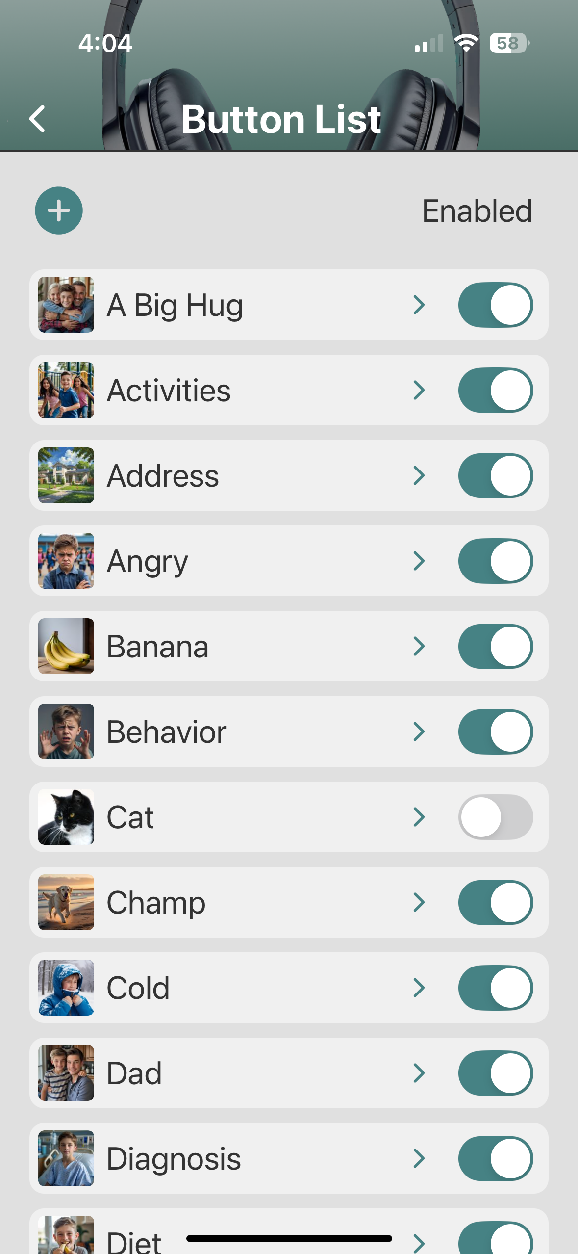 Button List Page